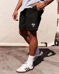 Stussy Everyday Casual Shorts with Double Logo Print