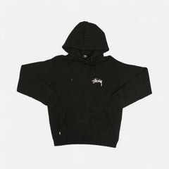 Stüssy Black Dice Hoodie with Purple Spellout