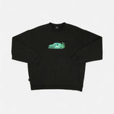 Stüssy Green Car Design Black Sweatshirt