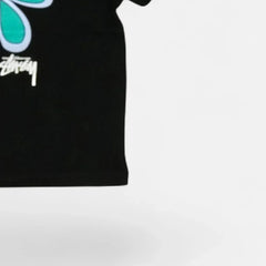 Stüssy Womens Black Flower Print Baby T-shirt