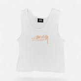 Stüssy Womens White Spellout vest (Uk8)