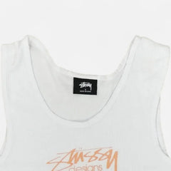 Stüssy Womens White Spellout vest (Uk8)