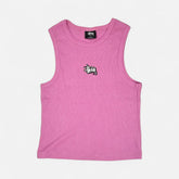 Stüssy Womens Pink Embroidered Spellout Vest (Uk10)