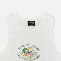 Stüssy Womens White Fruit Bowl Graphic Vest