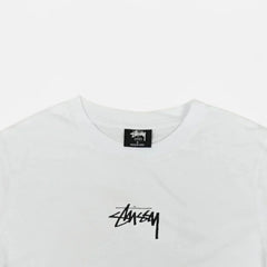 Stussy Womens White 8 Ball Graphic Baby T-shirt (Uk8)