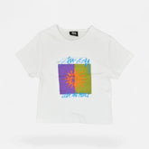 Stüssy Womens White "Love And Peace" Baby T-shirt