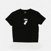 Stüssy Womens Black White Dice Graphic Baby T-shirt (Uk6)