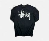 Stüssy International Black Spellout Long Sleeve Top