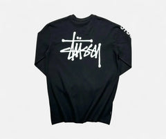 Stüssy International Black Spellout Long Sleeve Top
