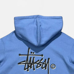 Stüssy Blue Spellout Graphic Hoodie