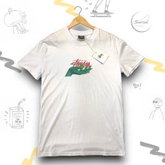 Stüssy T-shirt With Pink And Green Graphic (S)