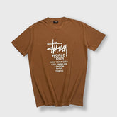 Stüssy Brown Cities Graphic T-shirt