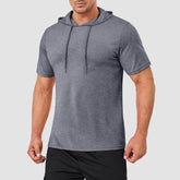 Mens Fashion Athletic Hoodies T-shirt Sport Sweatshirt Solid Color