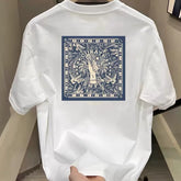 Foreign trade label cutting and final order counter withdraws American style heavyweight pure cotton short sleeved T-shirt for men and women summer trendy brand loose couple