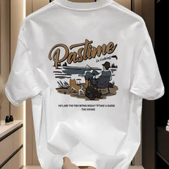 Brand Foreign Trade~Cut Label Outlets Counter Hong Kong Style Fashion New Printed Short sleeved T-shirt Men's and Women's Versatile Large Size