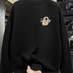 Top Brand Foreign Trade Counter Tail Stock Leakage~Autumn and Winter Trendy Brand Pure Cotton Round Neck Hoodie Men's and Women's Loose Large Size Top