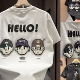 Foreign trade discount hot items and leftover goods~Clearance and leakage of Korean style trendy brands summer pure cotton short sleeved t-shirts for men and women, loose and versatile