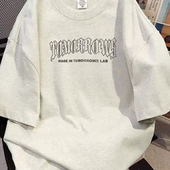 Overseas order backlog~Withdrawal of summer new cotton short sleeved T-shirt with cut label for men and women, American casual versatile trend