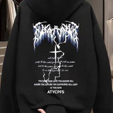 Foreign trade tail order trimming label clearance counter withdrawn~American fashion brand pure cotton hoodie for men and women loose and versatile large size