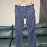 Cut the label! The pen is quite stylish! Foreign trade men's spring and summer thin, breathable, comfortable, elastic straight leg casual jeans