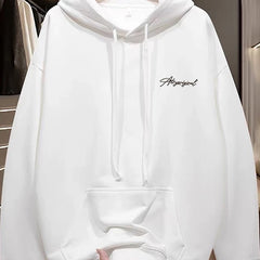 Scissor label trendy brand hoodie for men and women, made of loose and versatile pure cotton with added fleece, long sleeved hooded design for spring, autumn, and winter