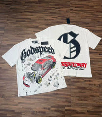 Godspeed Vintage Washed Automotive Blueprint T-Shirt