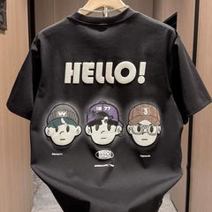 Foreign trade discount hot items and leftover goods~Clearance and leakage of Korean style trendy brands summer pure cotton short sleeved t-shirts for men and women, loose and versatile