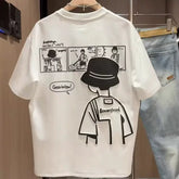 Brand foreign trade~Cutting labels, picking up leaks, counter surplus orders, printed short sleeved T-shirts for men and women, casual and versatile, trendy and three-dimensional sense