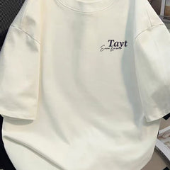 First tier tail goods counter store withdraws leak collection~Heavy duty pure cotton short sleeved half sleeved couple's T-shirt ins trendy brand top