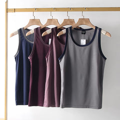 Cabbage leakage price! Breathable fabric with sparse pores! Foreign trade men's summer sports and leisure quick drying vest sweatshirt trend