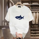 Brand foreign trade~Cut label outlet counter T-shirt pure cotton short sleeved men's and women's loose oversized round neck top