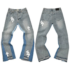 Gallery Dept. Contrast Side Panel Washed Black Denim Jeans