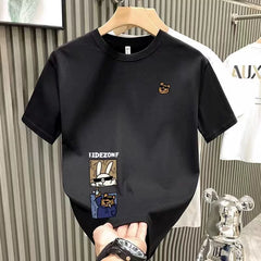 Brand counter withdraws foreign trade discount last order~Trendy and cool pure cotton short sleeved t-shirt for men and women, summer versatile