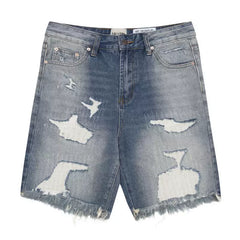 Gallery Dept. Heavy Distressed Ripped Denim Shorts