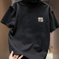 大牌外贸专柜尾货捡漏~高品质轻奢美式复古纯棉短袖T恤简约百搭潮