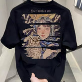 Overseas orders have been withdrawn from foreign trade, and the remaining goods have been withdrawn. Summer fashion brand heavyweight pure cotton short sleeved t-shirt for men and women, loose and versatile, trendy