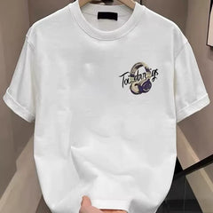 Top Brand Foreign Trade Counter Tail Stock Leakage~Summer Trendy Brand Heavy Cotton Short sleeved T-shirt Men's and Women's Loose Large Size Top