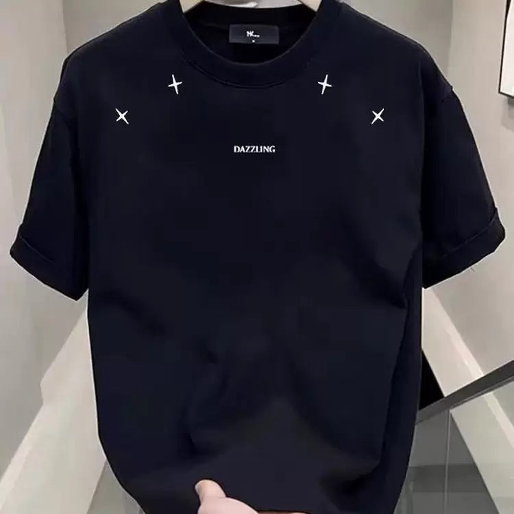 Frontline tail goods counters withdraw leak collection~Oversize trendy brand pure cotton short sleeved T-shirt for men and women, loose and versatile