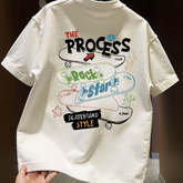 Top brand foreign trade counters are picking up leftover goods~High quality light luxury Korean style trendy brand heavyweight pure cotton short sleeved T-shirt for men and women
