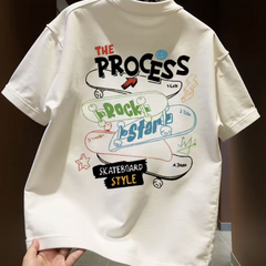 Top brand foreign trade counters are picking up leftover goods~High quality light luxury Korean style trendy brand heavyweight pure cotton short sleeved T-shirt for men and women