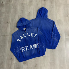 Vale Forever "Valley Dreams Arch" Vintage Zip-Up Hoodie (Blue)