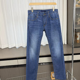 First line container removal and label cutting! Water washed elasticity! Spring men's trade washed versatile straight leg casual jeans