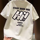 Top brand foreign trade counters are picking up leftover goods~American hip-hop style creative printed short sleeved T-shirt, high street trendy brand, men's and women's styles