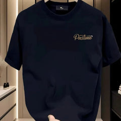 Brand Foreign Trade~Cut Label Outlets Counter Hong Kong Style Fashion New Printed Short sleeved T-shirt Men's and Women's Versatile Large Size