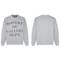 Gallery Dept. Heather Grey Crewneck – “Property Of” Stacked Print