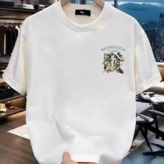 Foreign trade clearance~Withdrawal of American retro style summer pure cotton couple pure cotton short sleeved T-shirt loose fitting