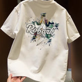 Top brand foreign trade label cutting outlet counters withdraw~Summer pure cotton T-shirt short sleeved unisex letter trendy brand