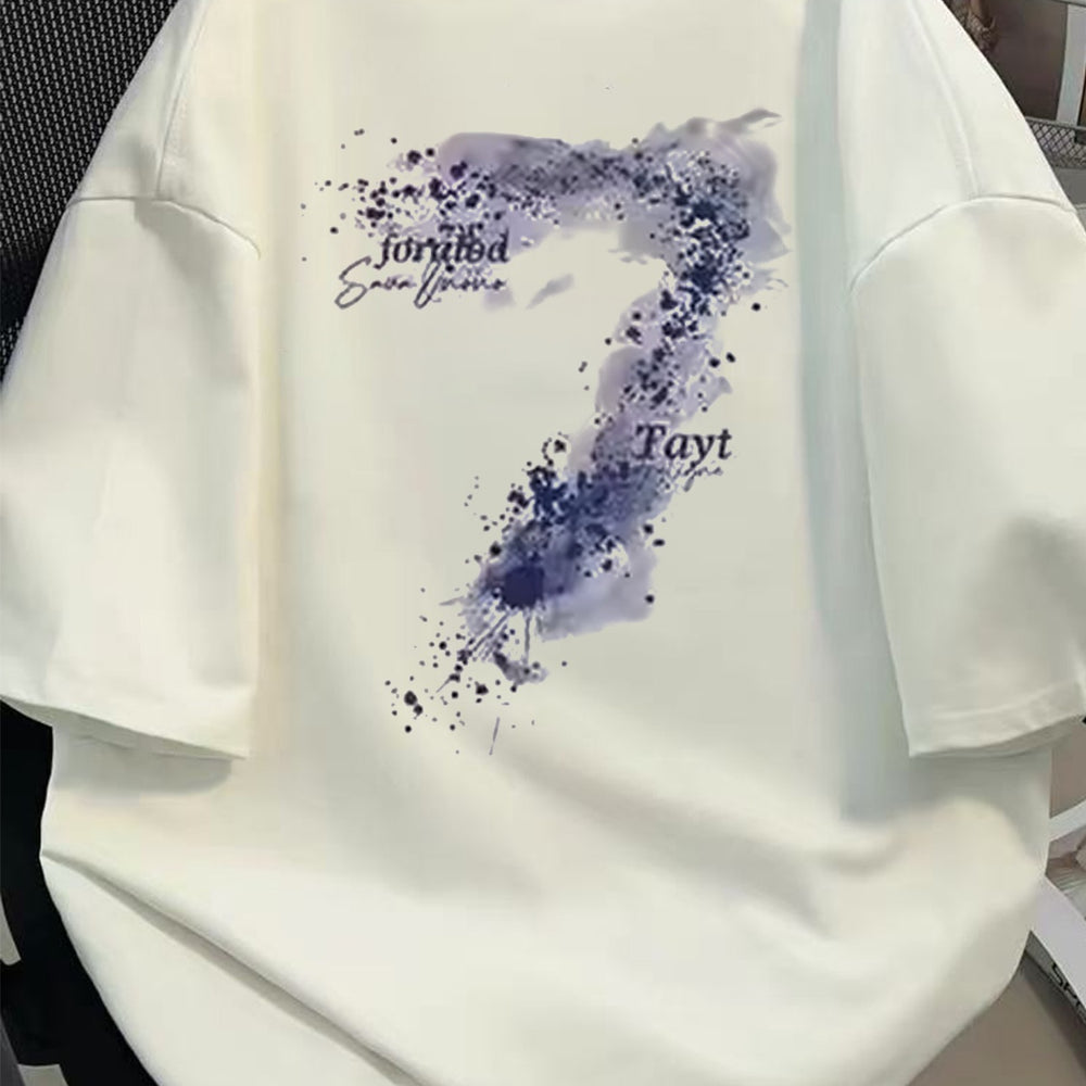 First tier tail goods counter store withdraws leak collection~Heavy duty pure cotton short sleeved half sleeved couple's T-shirt ins trendy brand top
