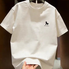 Top brand foreign trade counters are picking up leftovers~Summer Korean style trendy brand pure cotton short sleeved T-shirt for couples, versatile for men and women