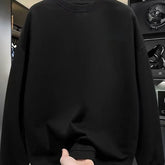 Overseas orders have been withdrawn from foreign trade, and the remaining goods are being sold. In autumn and winter, pure cotton with round neck and thick cotton, suitable for both men and women, loose and versatile, trendy
